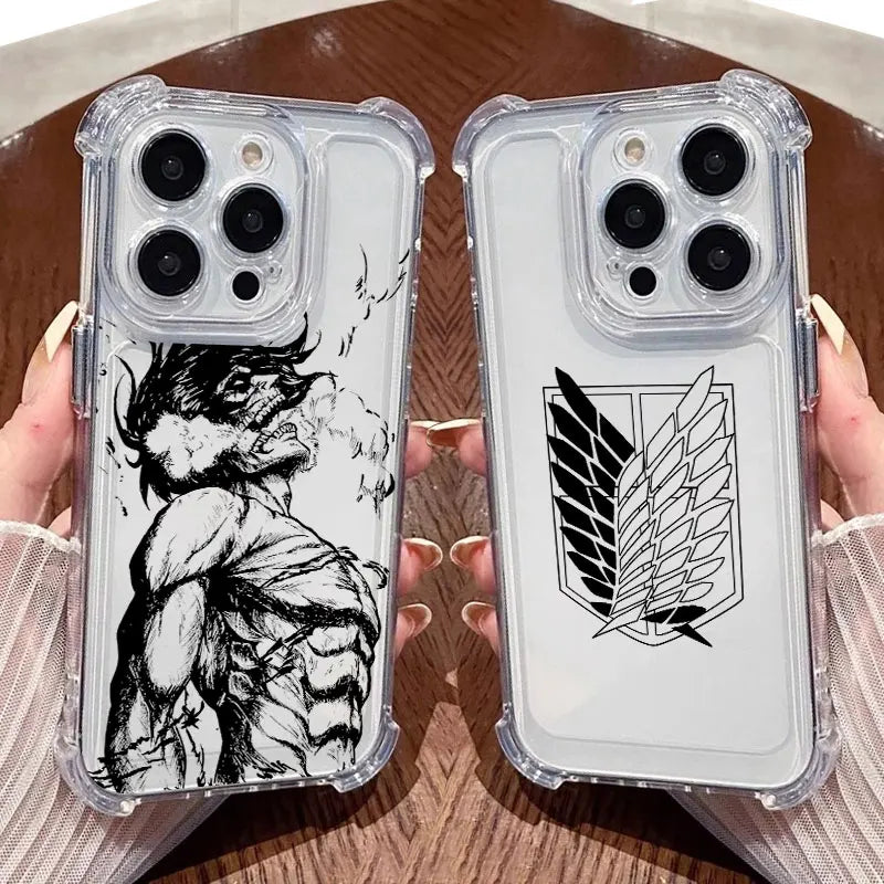 Attacks Anime On Titans Hot Cool Phone Case Clear For iPhone