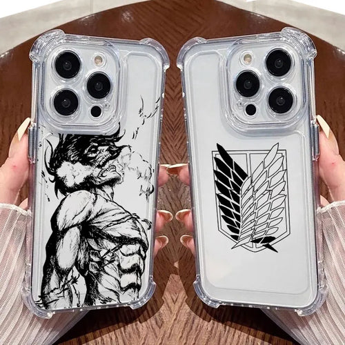 Attacks Anime On Titans Hot Cool Phone Case Clear For iPhone