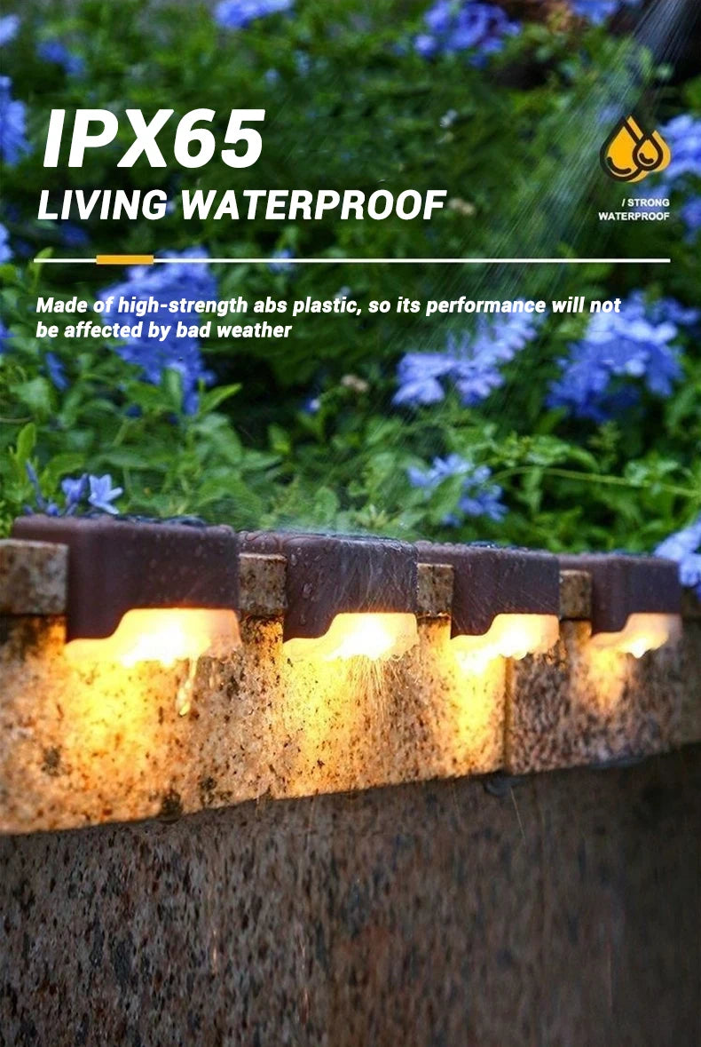Solar LED Deck & Step Lights — Waterproof Outdoor Garden Stair Lamp, 1–12 Pack