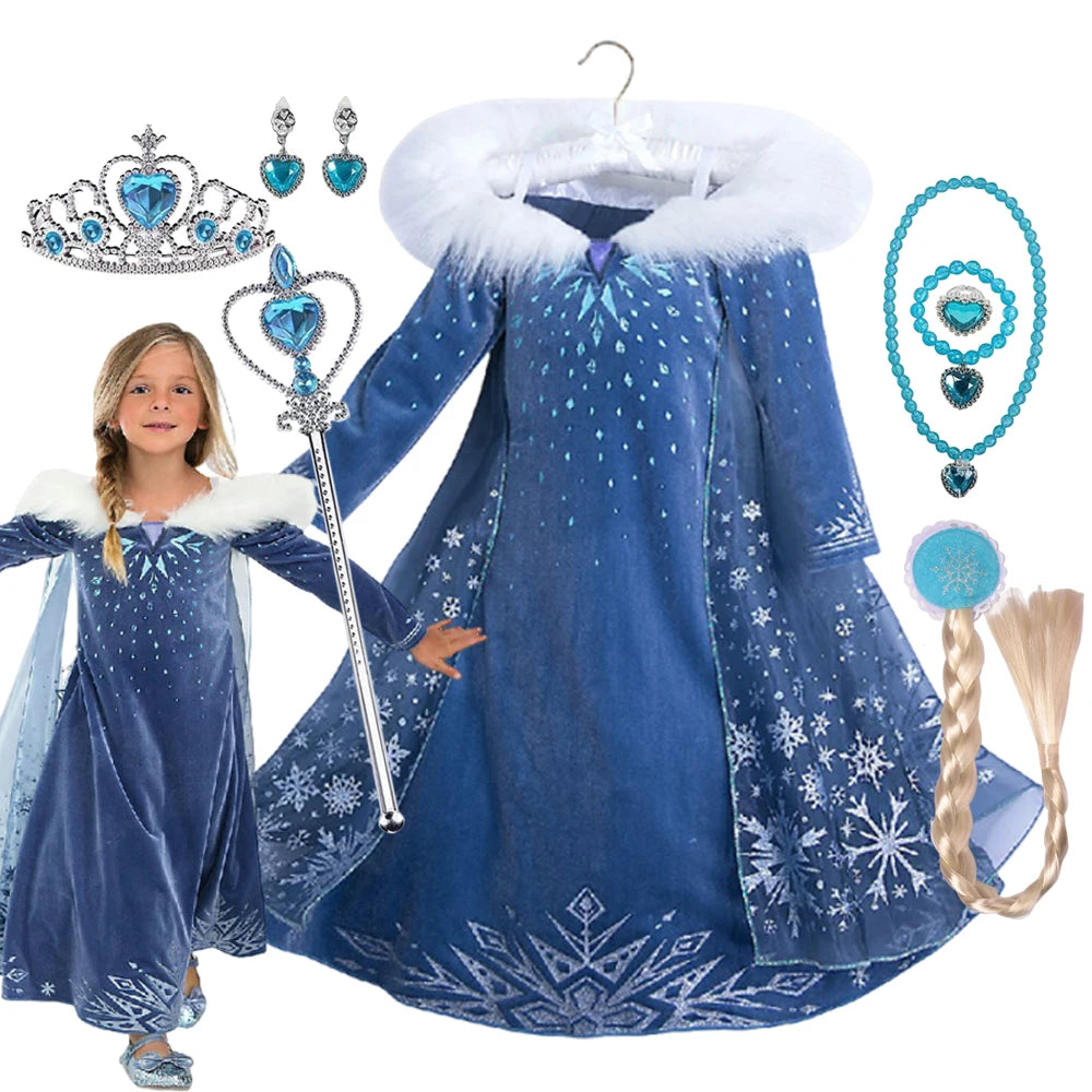Girls Princess Dress – Elsa Snow Queen