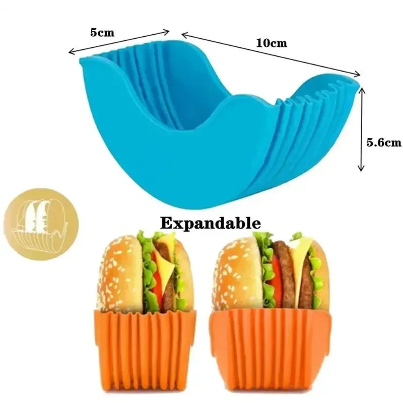 Silicone Burger Rack Holder Reusable BBQ Burger Stand