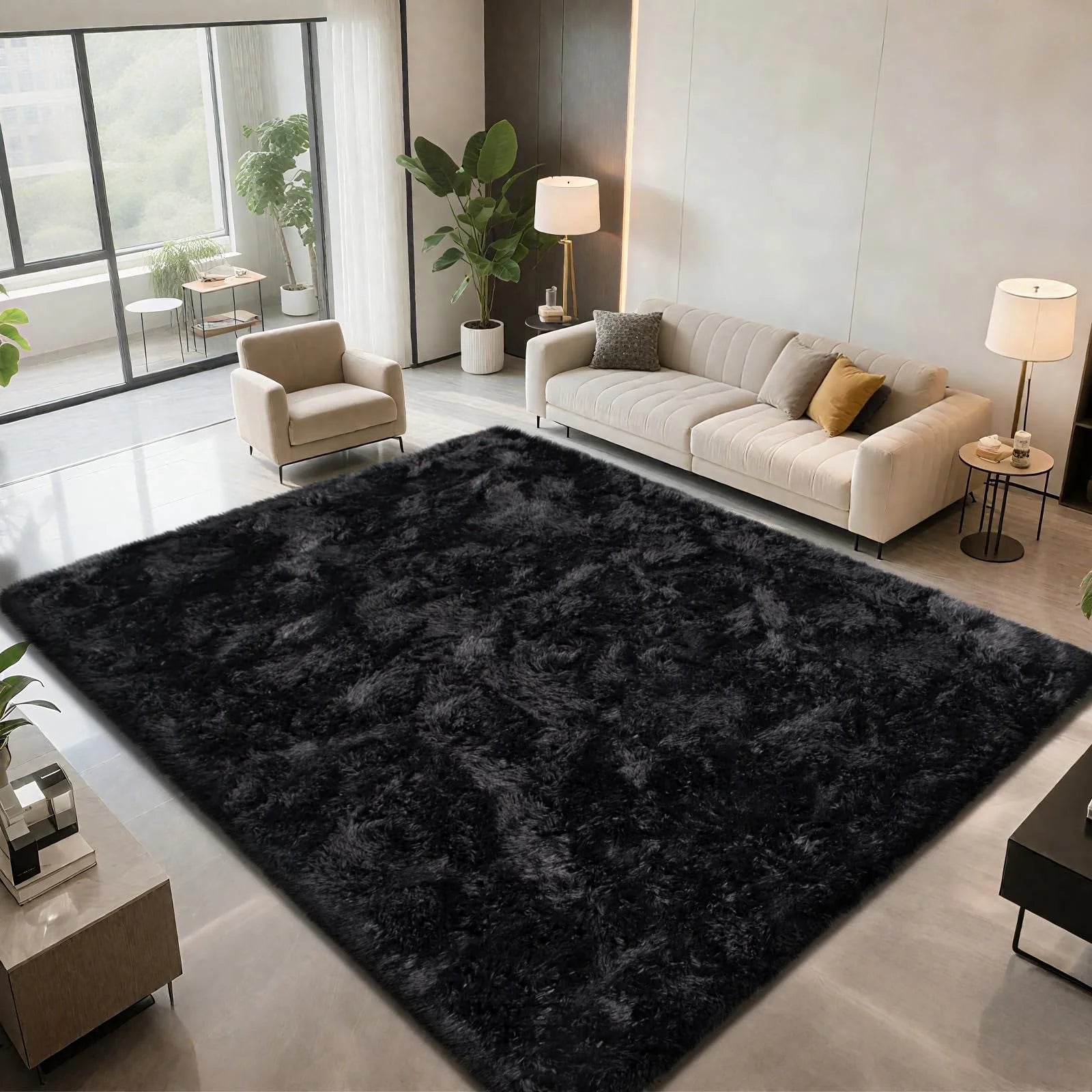 Ultra-Soft Puffy Rug – Fluffy Indoor Floor Mat for Bedroom, Living Room