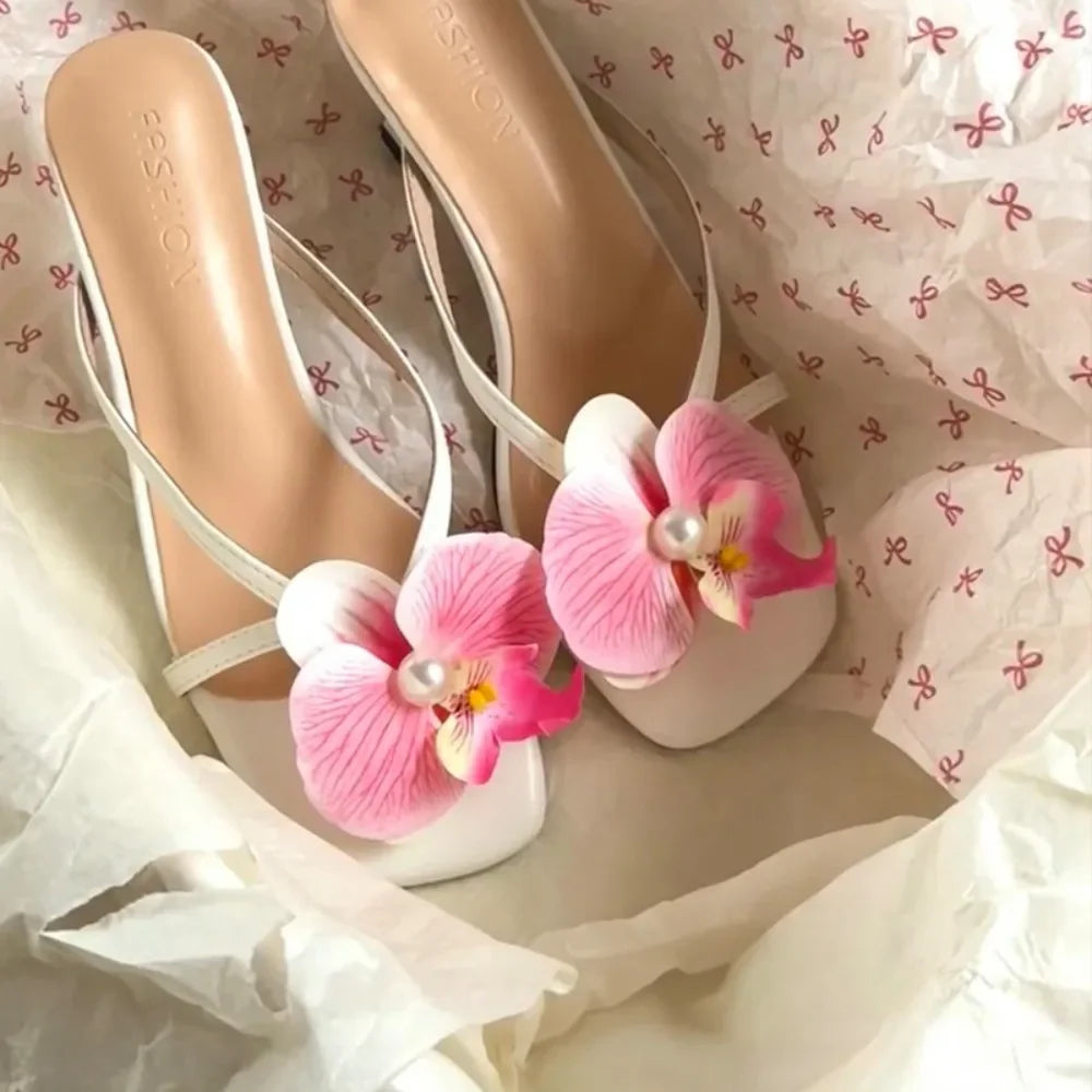 Butterfly & Orchid Flower Shoe Charms | Decorative Shoe Buckles