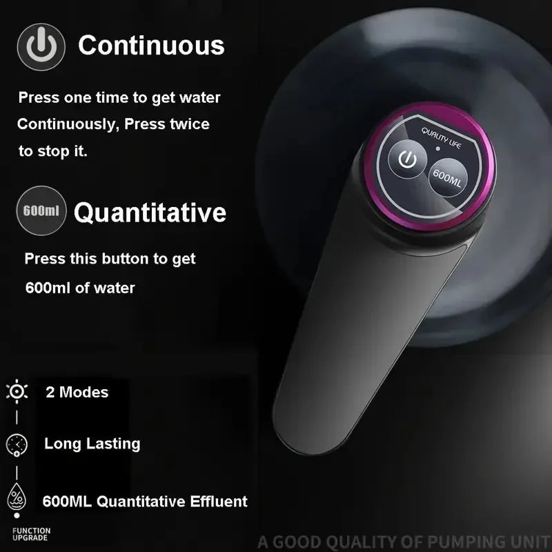 Portable 5-gallon water dispenser pump from Home Sweet Home with USB charging, designed for easy water dispensing.