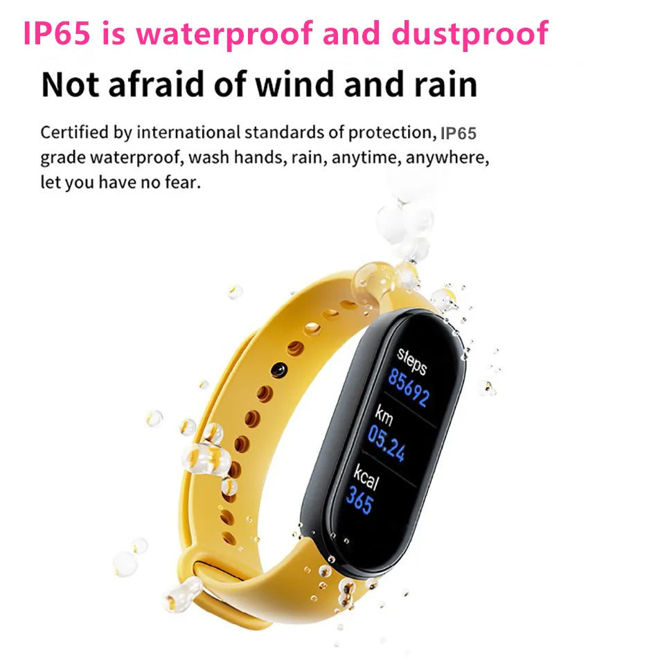 Home Sweet Home smart fitness bracelet with sleek design and digital display tracking activity and health metrics.