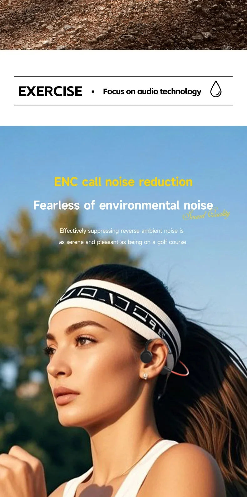 Lenovo Bone Conduction Headphones — Wireless, Waterproof, Bluetooth 5.3