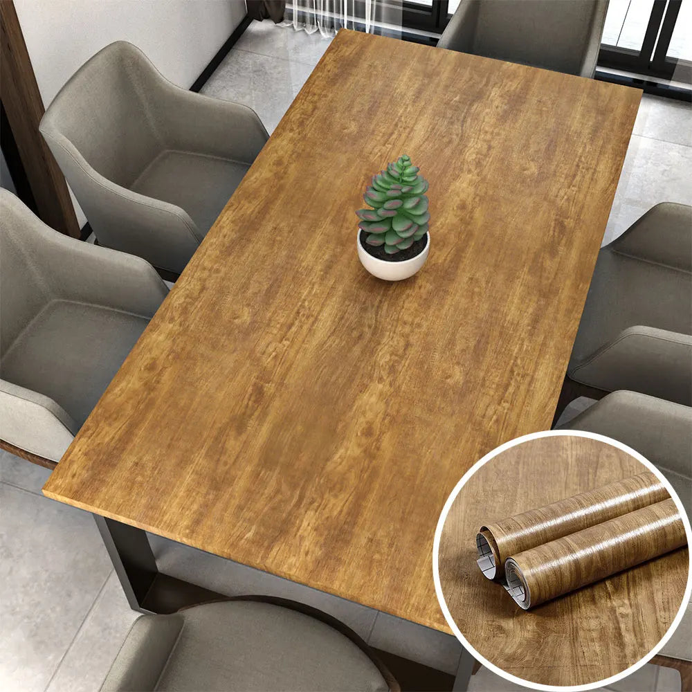 Wood Grain Peel & Stick Wallpaper – Self-Adhesive Waterproof PVC Wall Sticker