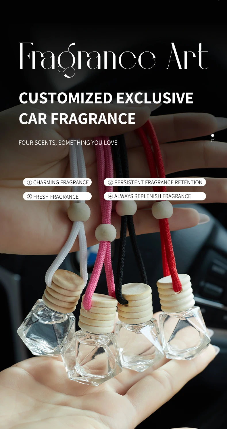 Home Sweet Home car air freshener perfume hanging with floral and citrus scent, designed to freshen vehicle interiors.