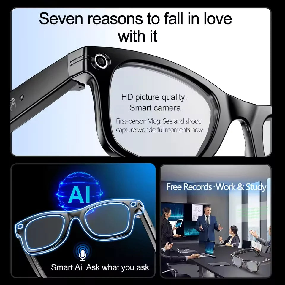 AI Smart Glasses — 800MP Camera, ChatGPT 4.0, Bluetooth & Real-Time Translation