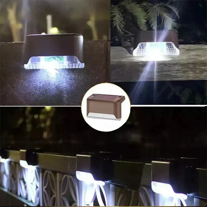 Solar LED Deck & Step Lights — Waterproof Outdoor Garden Stair Lamp, 1–12 Pack