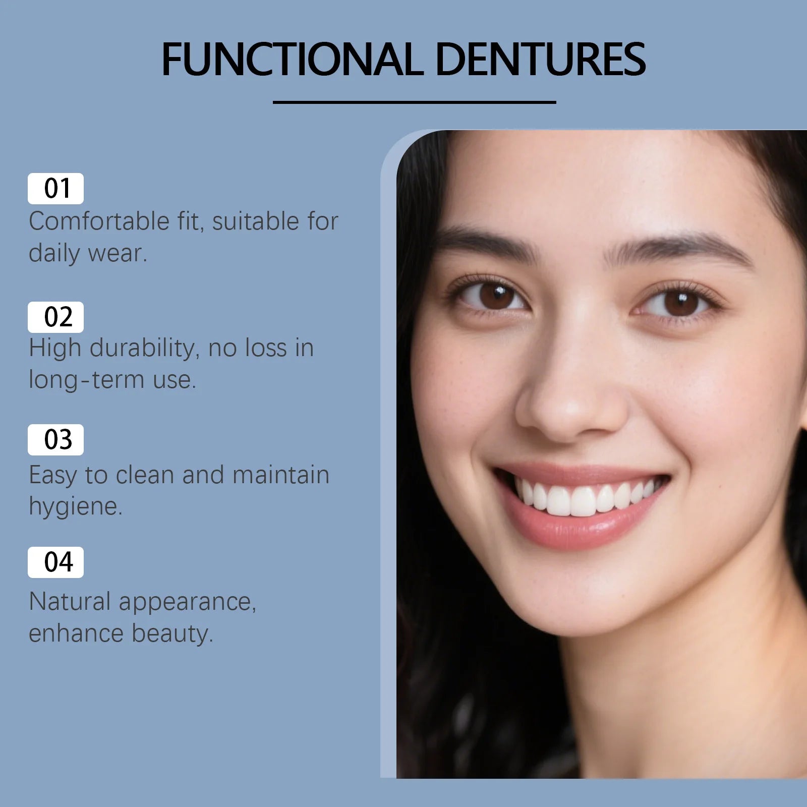 Gel-Fit Resin Denture Set — Cover Tooth Loss & Perfect Your Smile
