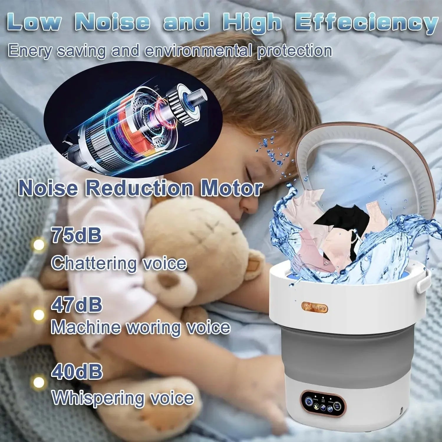 15L Portable Foldable Washing Machine — Mini Washer with Spin TRENDING