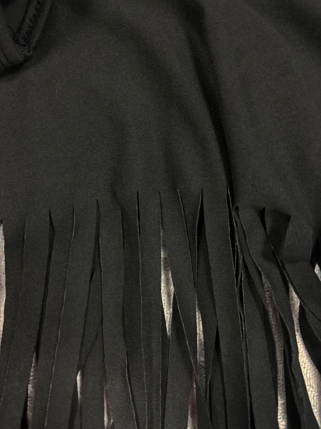 Plus Size Tassel Batwing Sleeve Longline Top