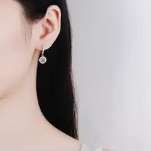 925 Sterling Silver Moissanite Round Hoop Earrings