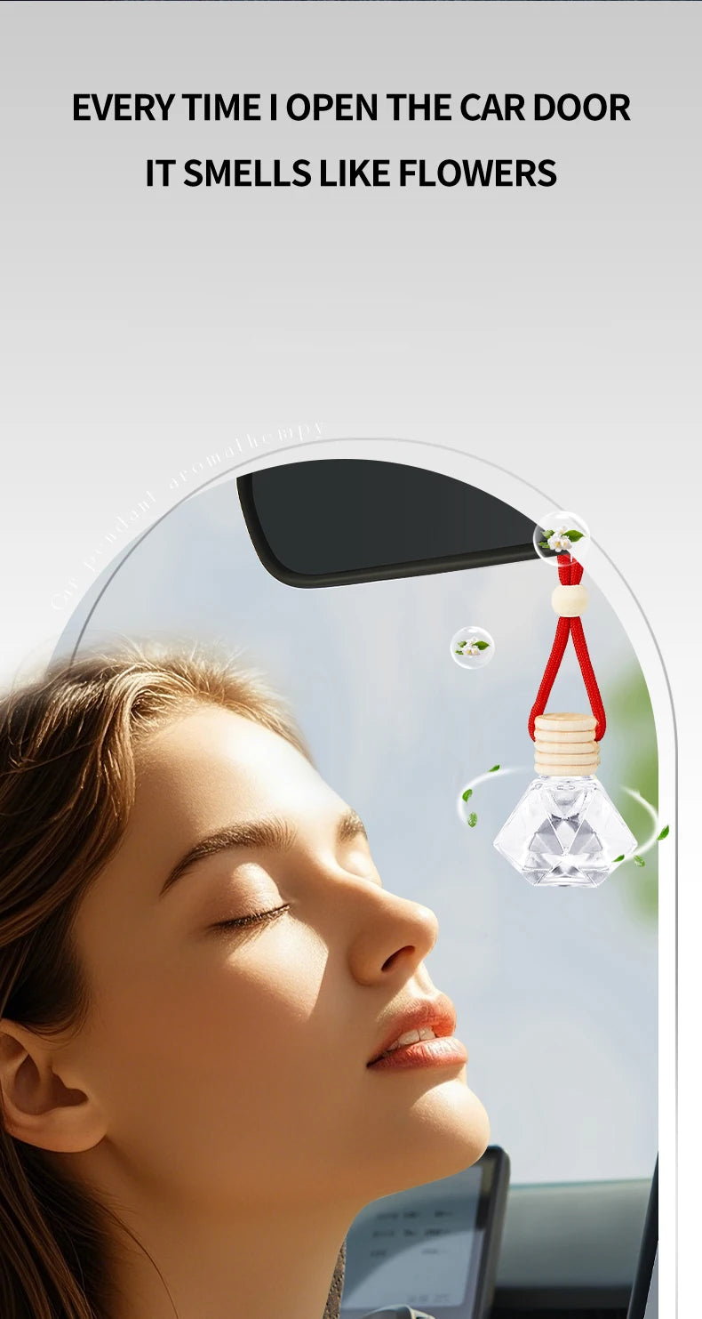 Home Sweet Home car air freshener perfume in a sleek bottle, designed to provide a fresh, pleasant scent for your vehicle.