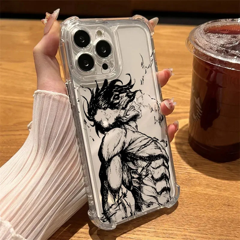 Attacks Anime On Titans Hot Cool Phone Case Clear For iPhone