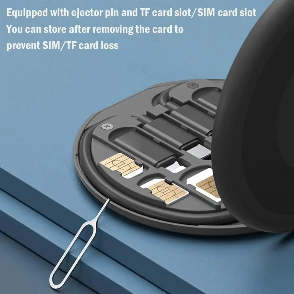 Portable Cable Storage Box 60W Fast Charging Multi-Head USB Cable Organiser Phone Holder