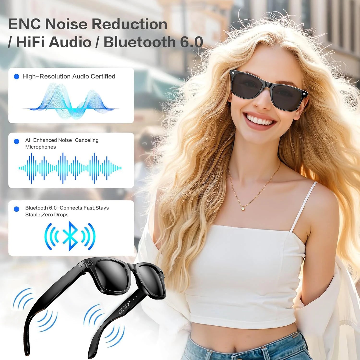 AI Smart Glasses — 800MP Camera, ChatGPT 4.0, Bluetooth & Real-Time Translation