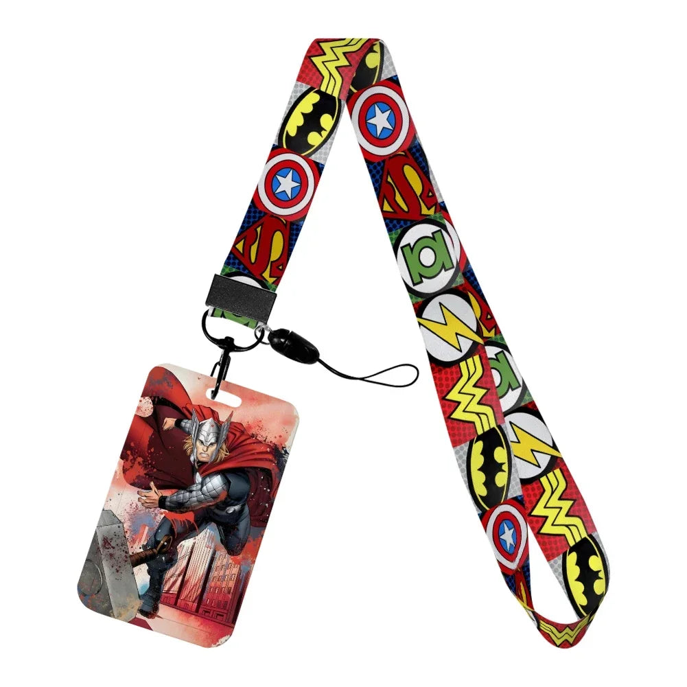 Marvel Character Card Holder with Lanyard | ID Card Holder Keychain