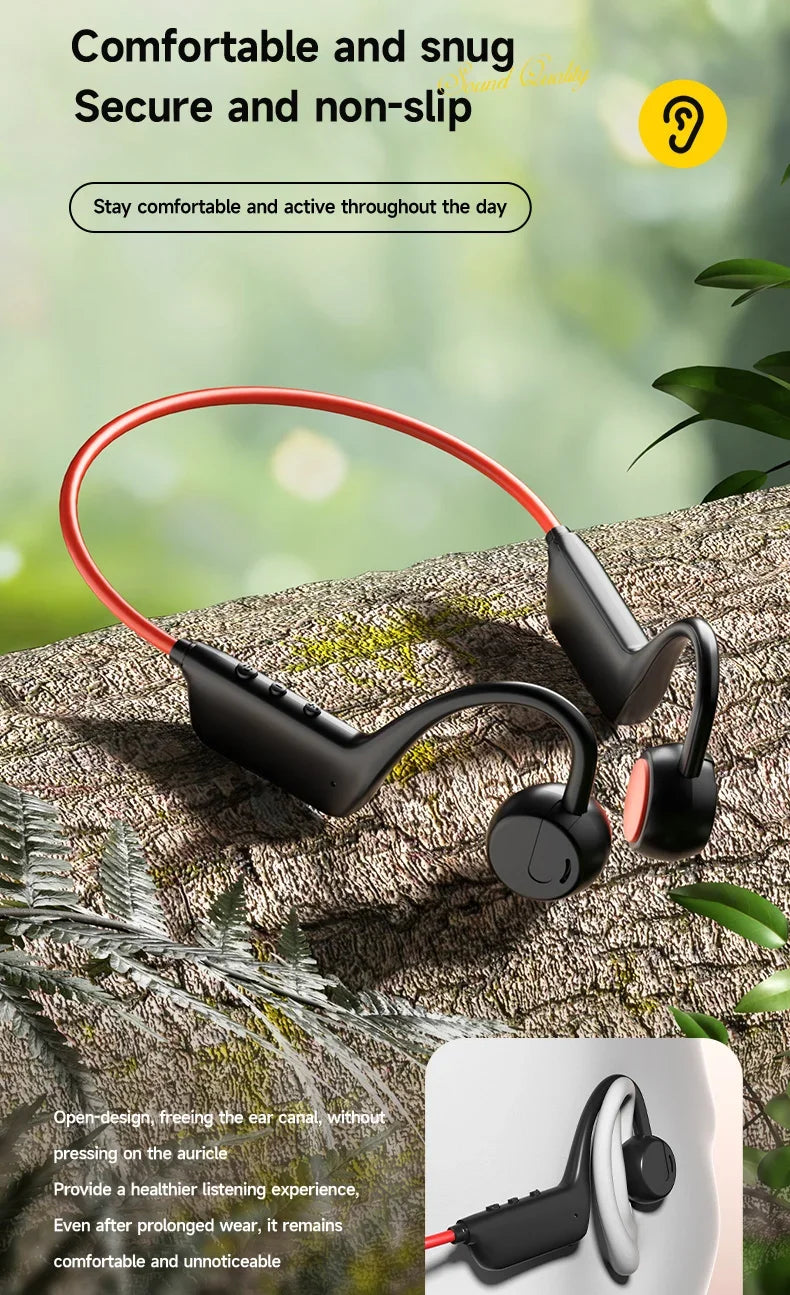 Lenovo Bone Conduction Headphones — Wireless, Waterproof, Bluetooth 5.3