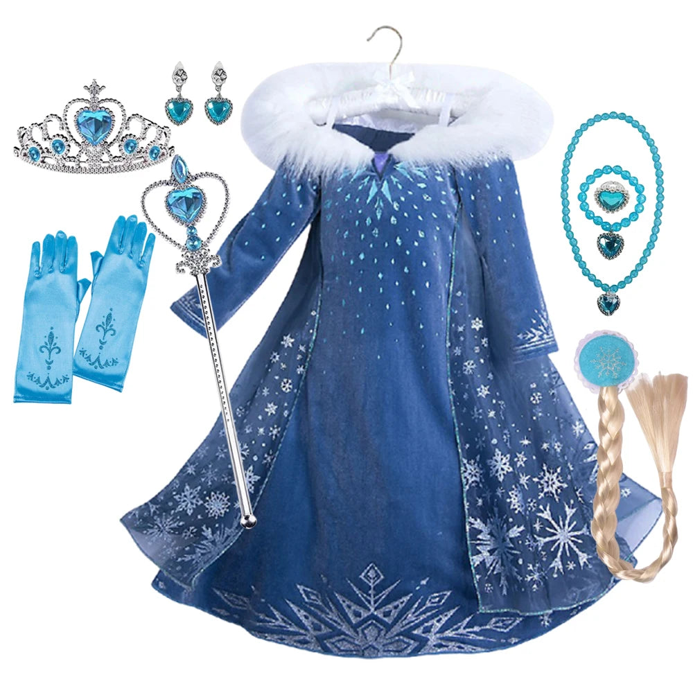 Girls Princess Dress – Elsa Snow Queen