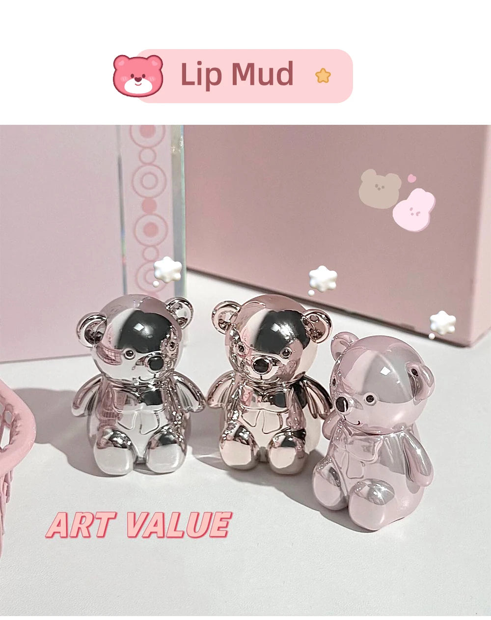 7-Piece Makeup Gift Set | Lip Mud, Pressed Powder, Blush, Eyeshadow Palette & Necklace