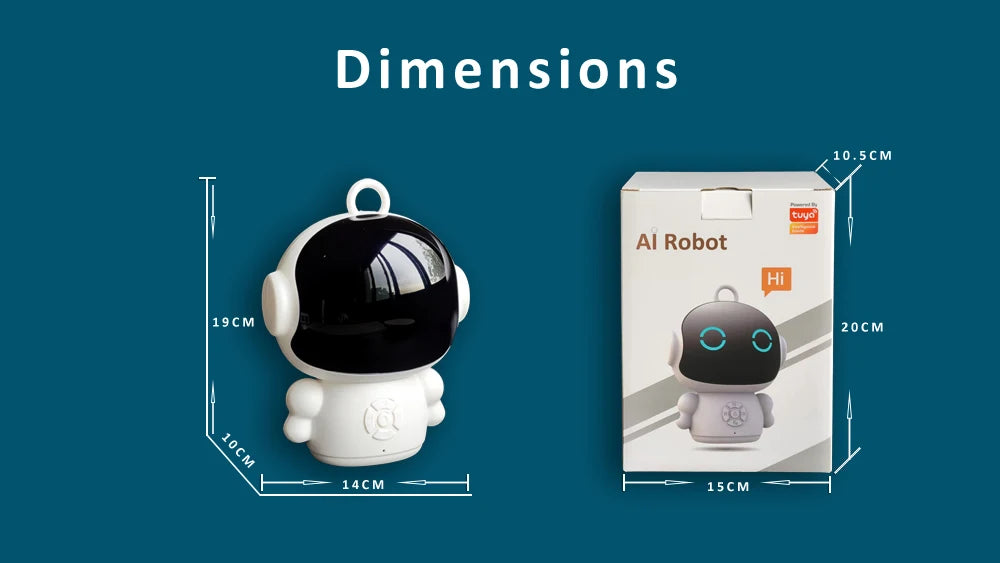 Home Sweet Home Smart AI Robot toy with voice interaction, chatGPT, and support for 61 languages, designed for educational learning.