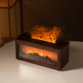 Home Sweet Home Flame aromatherapy diffuser and humidifier with a sleek design and soft glowing light.