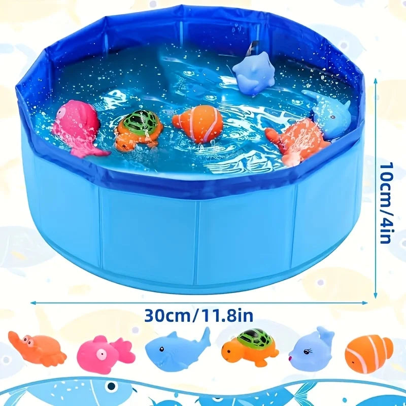 Pet Play Pool – Blue Outdoor Water Pool for Cats & Dogs