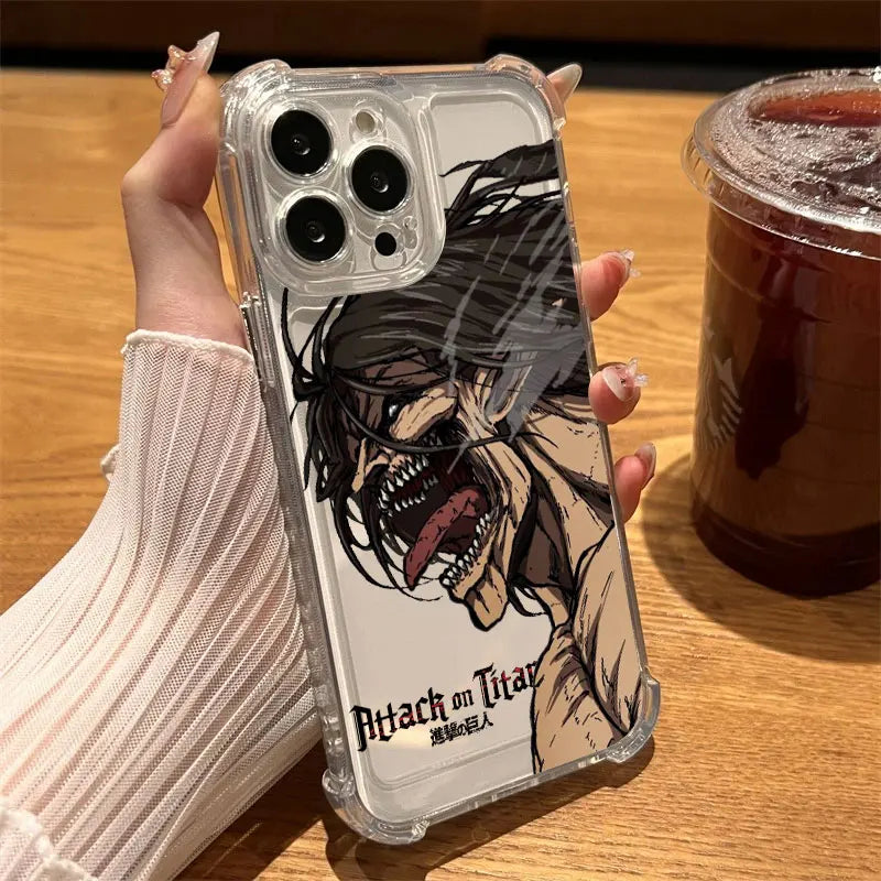 Attacks Anime On Titans Hot Cool Phone Case Clear For iPhone