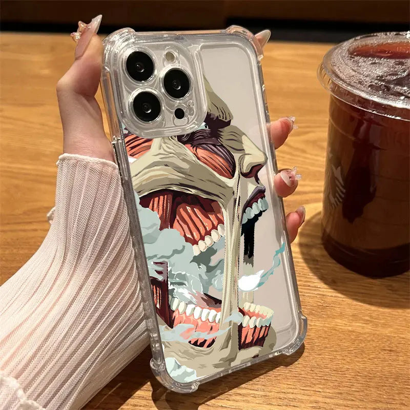 Attacks Anime On Titans Hot Cool Phone Case Clear For iPhone