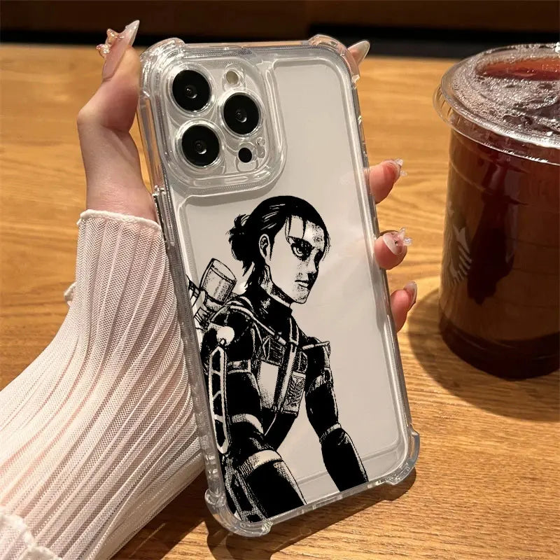 Attacks Anime On Titans Hot Cool Phone Case Clear For iPhone