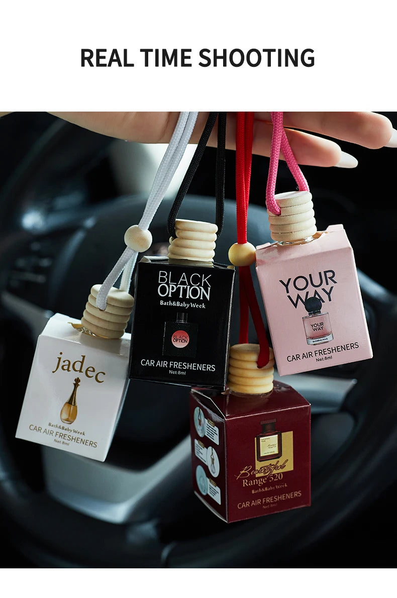 Home Sweet Home car air freshener perfume in a sleek bottle, designed to add a fresh scent to your vehicle interior.