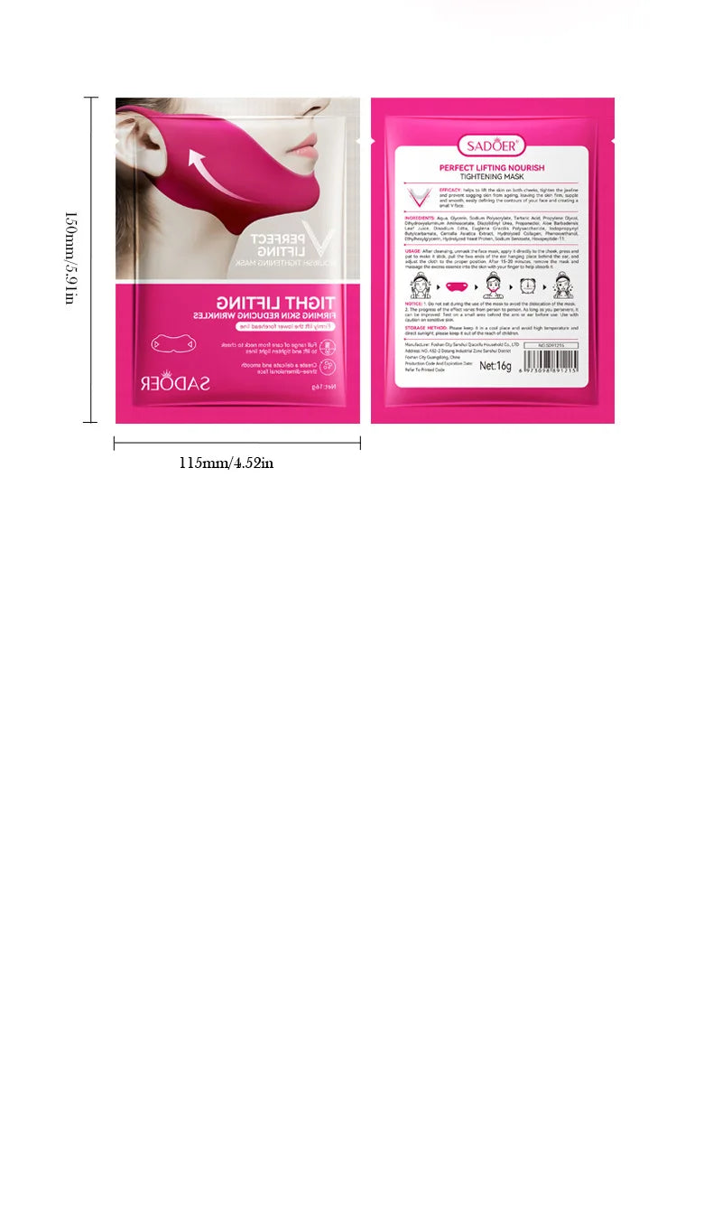 Home Sweet Home V-Shape Firming Face Mask showing a sleek, contoured mask designed to lift and tighten facial skin.