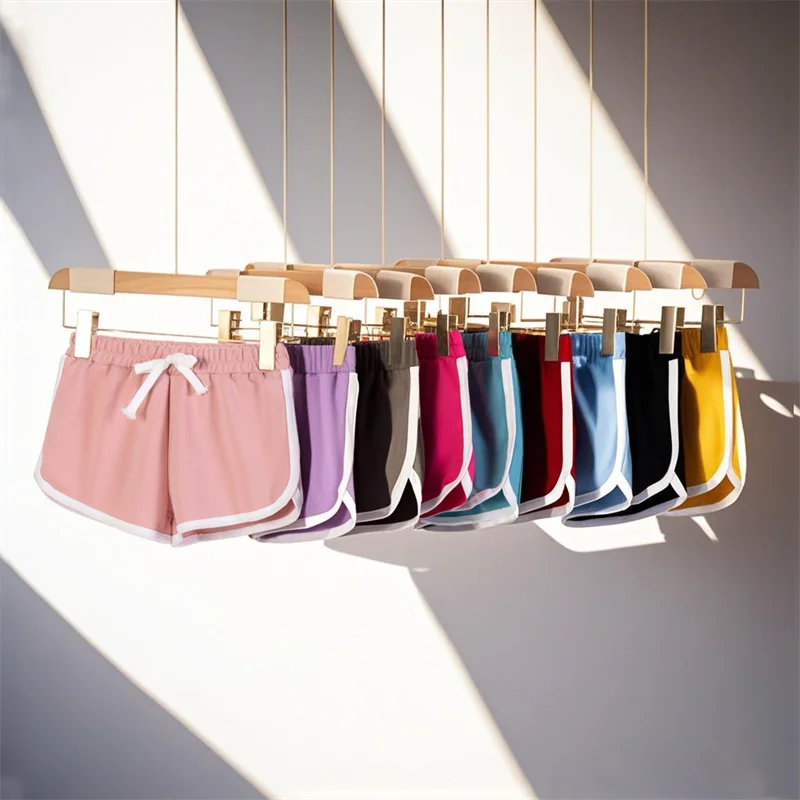 Kids Candy Colour Summer Shorts by Home Sweet Home, casual cotton shorts for girls and boys, featuring bright candy colors.