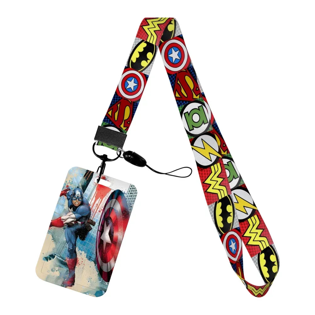 Marvel Character Card Holder with Lanyard | ID Card Holder Keychain