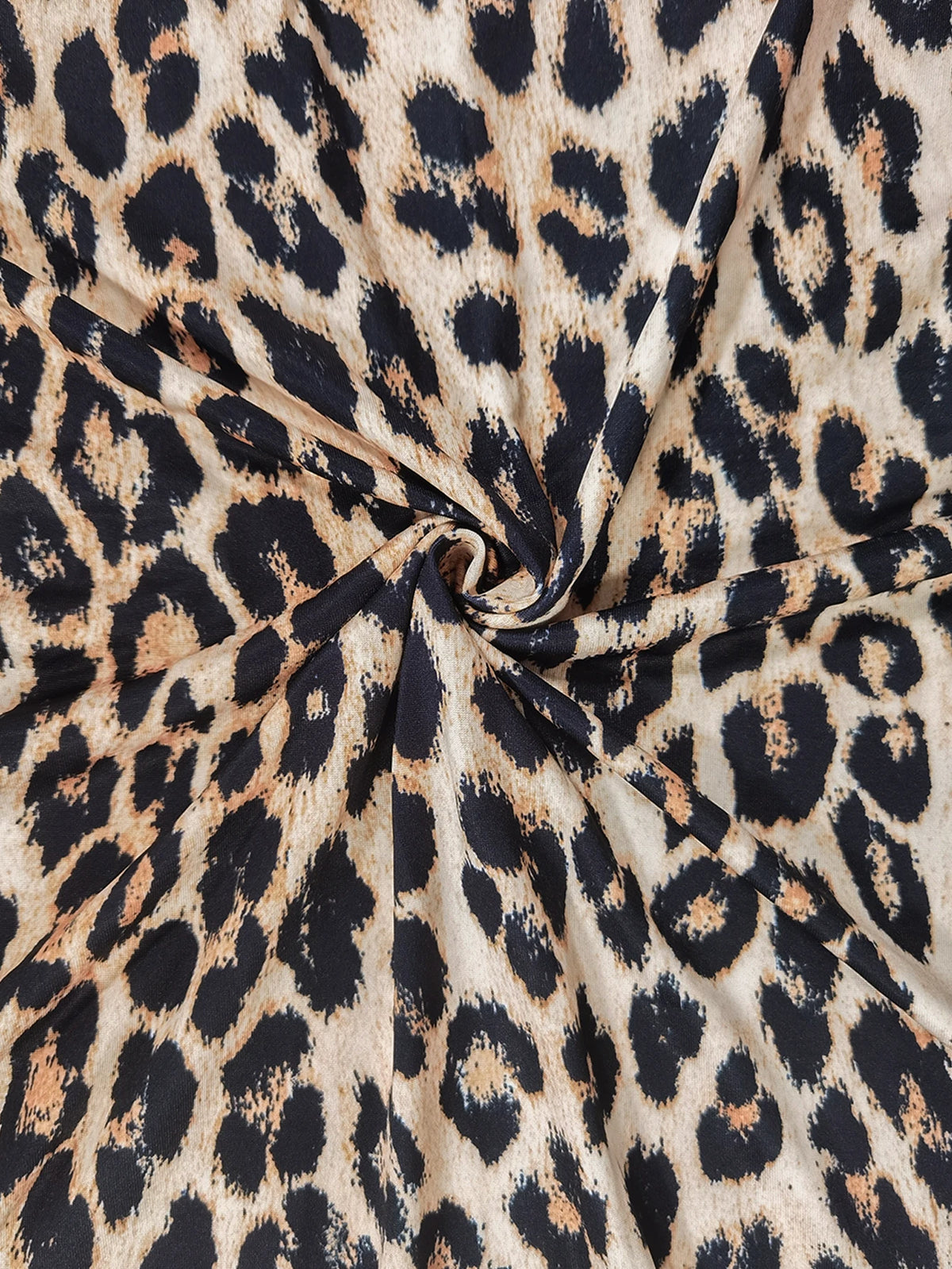 Plus Size Leopard Print Spaghetti Strap Maxi Dress