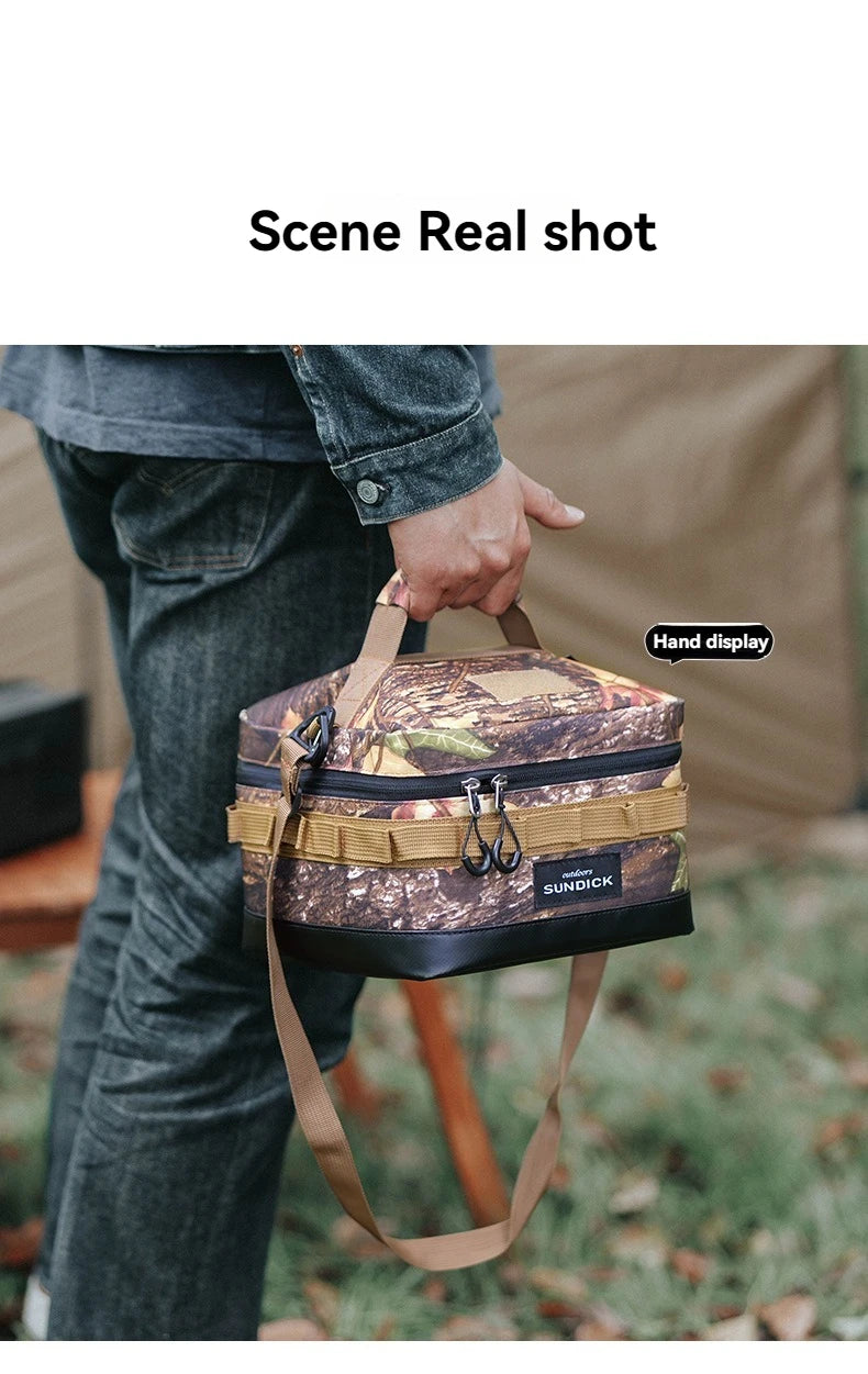 Large insulated picnic cooler bag by Home Sweet Home, showing a spacious, lightweight bag with multiple storage compartments and carry handles.