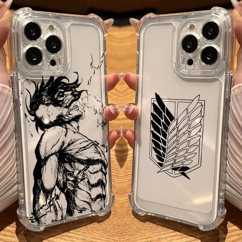 Attacks Anime On Titans Hot Cool Phone Case Clear For iPhone