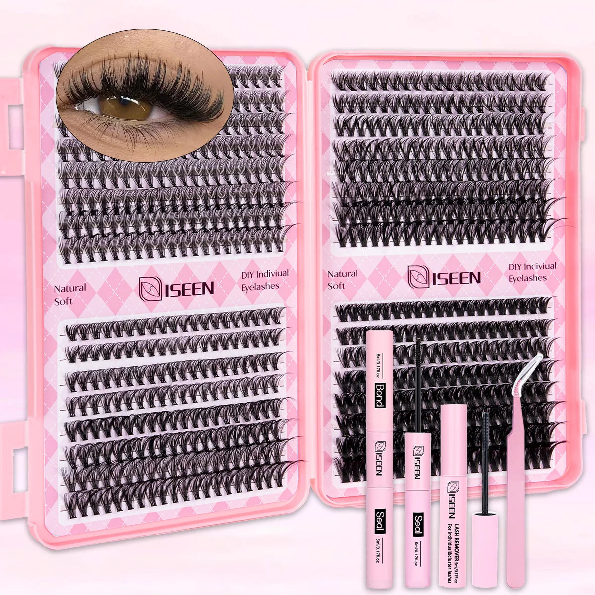 DIY Eyelash Extension Kit — Cluster Lashes with Glue