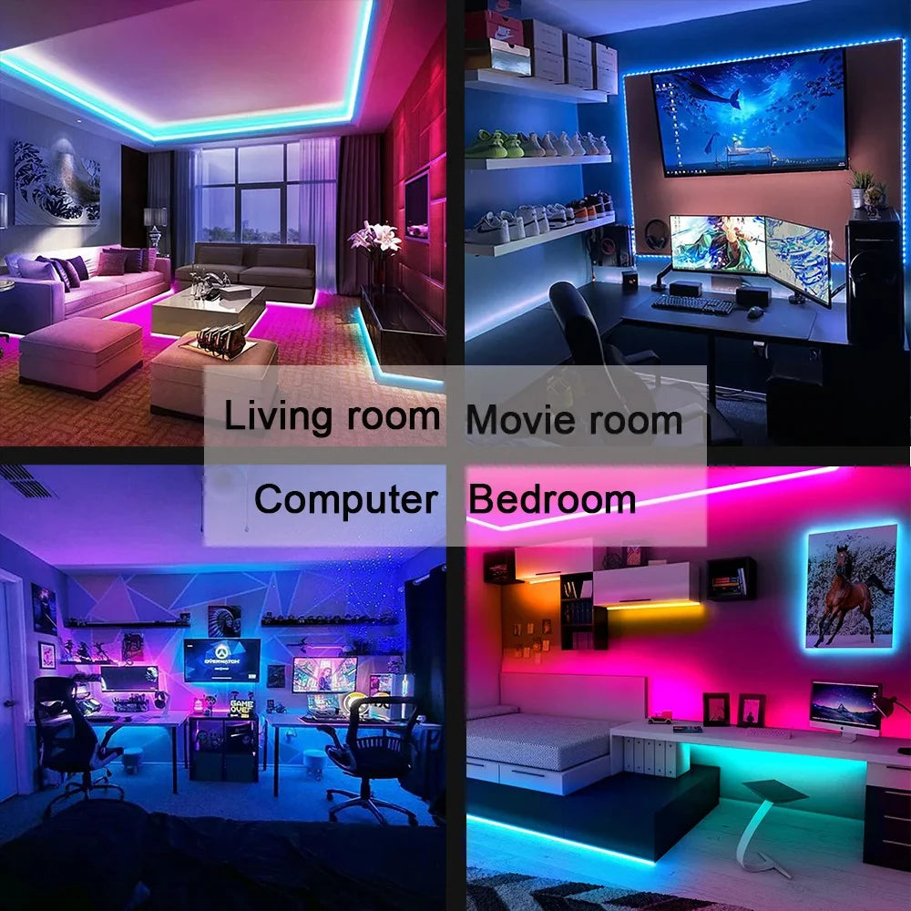Bluetooth LED Strip Lights – Smart SMD 5050 App Control, TV Backlight & Home Decor (1m–5m)