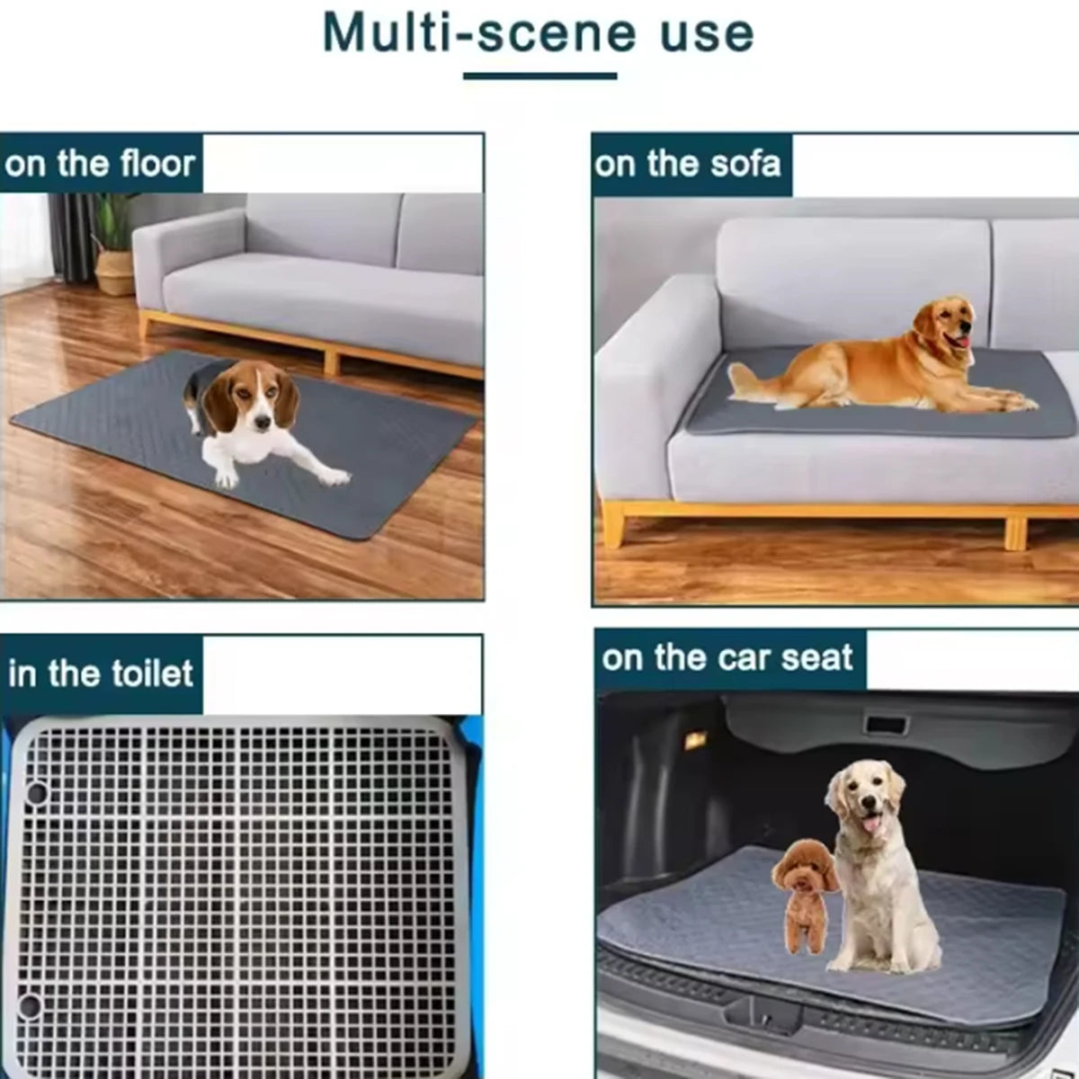 Reusable Washable Dog Pee Pad – Waterproof Absorbent Pet Training Mat