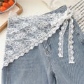 Lace Trim Bandana Scarf — 2-in-1 Hair Band & Waist Accessory