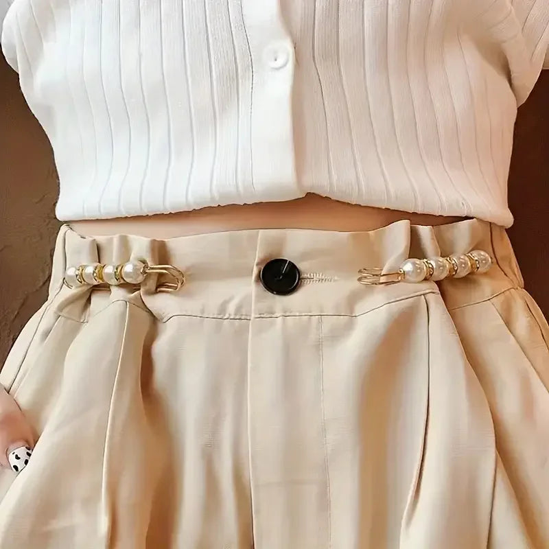 Pearl Waist Pin Clips – 6-Piece Set