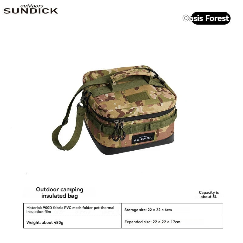 Large insulated picnic cooler bag by Home Sweet Home, featuring a spacious design with sturdy handles and a zipper closure for outdoor use.