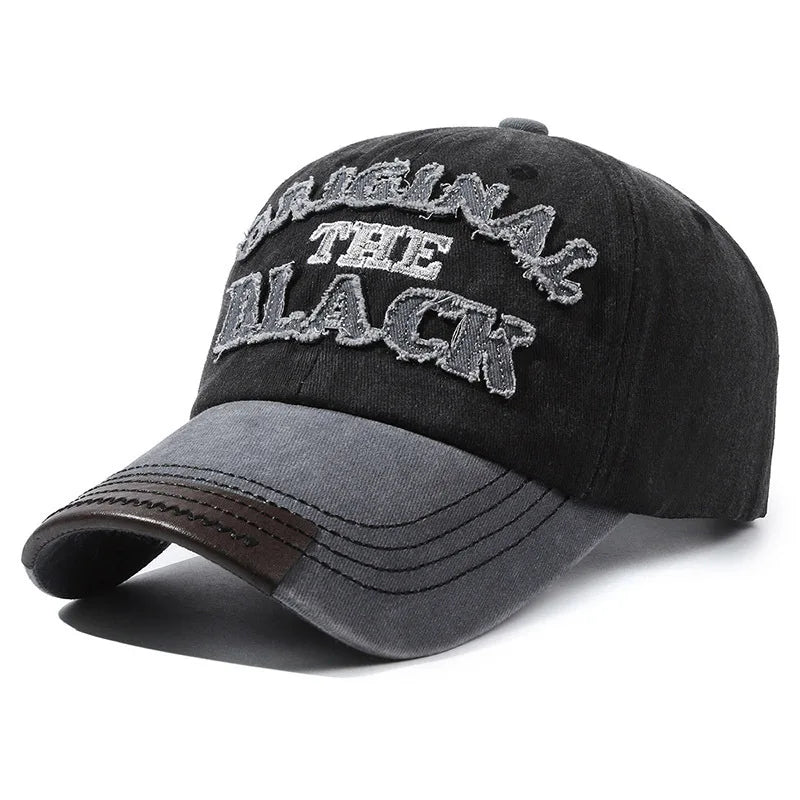 Retro Washed Cotton Baseball Cap – Unisex Curved Brim Sun Hat