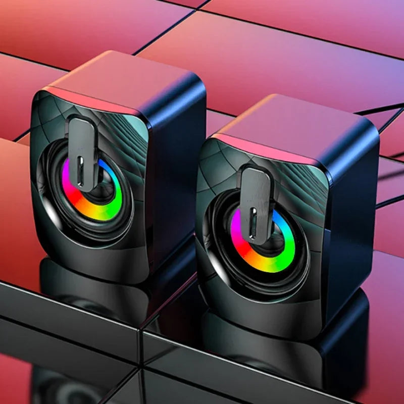 USB Stereo Computer Speaker with Microphone for Desktop & Laptop