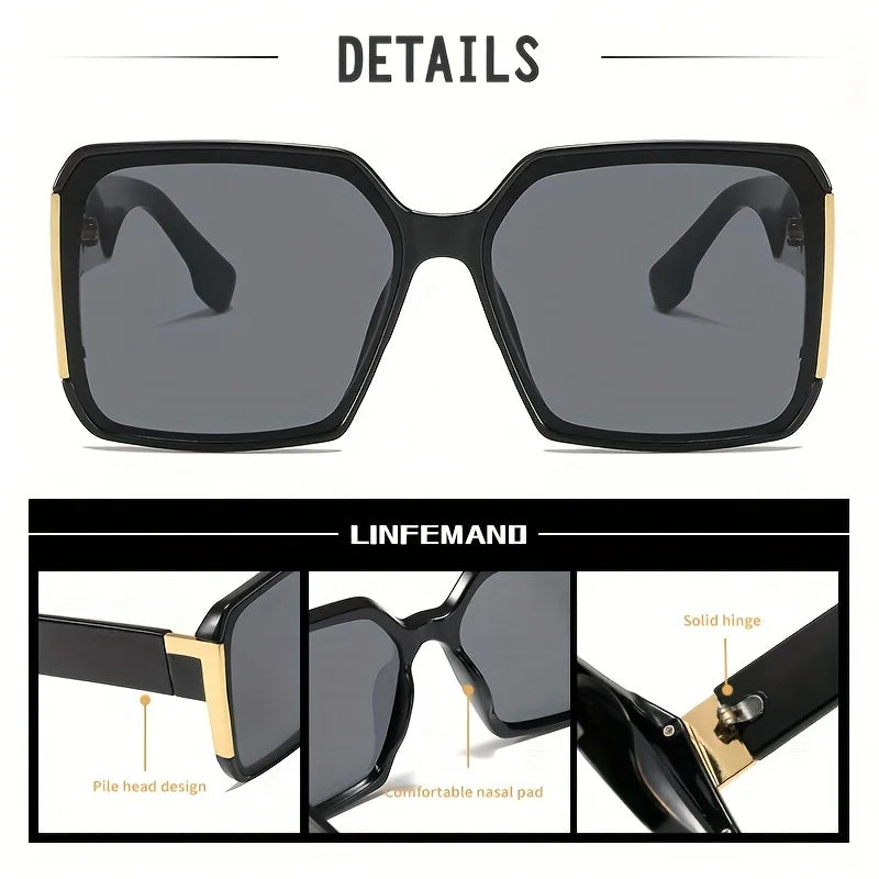 Oversized Rectangle Fashion Sunglasses