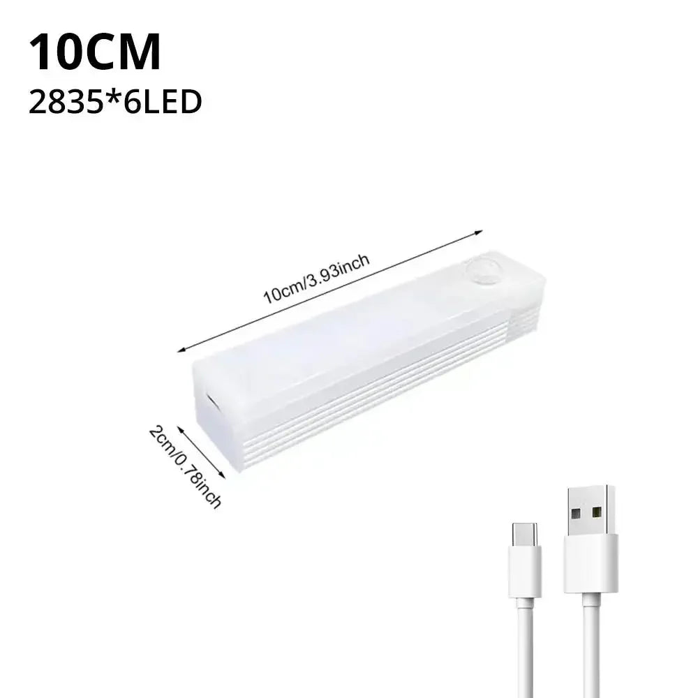 USB Rechargeable Motion Sensor Night Light — Magnetic LED Strip, 4 Sizes