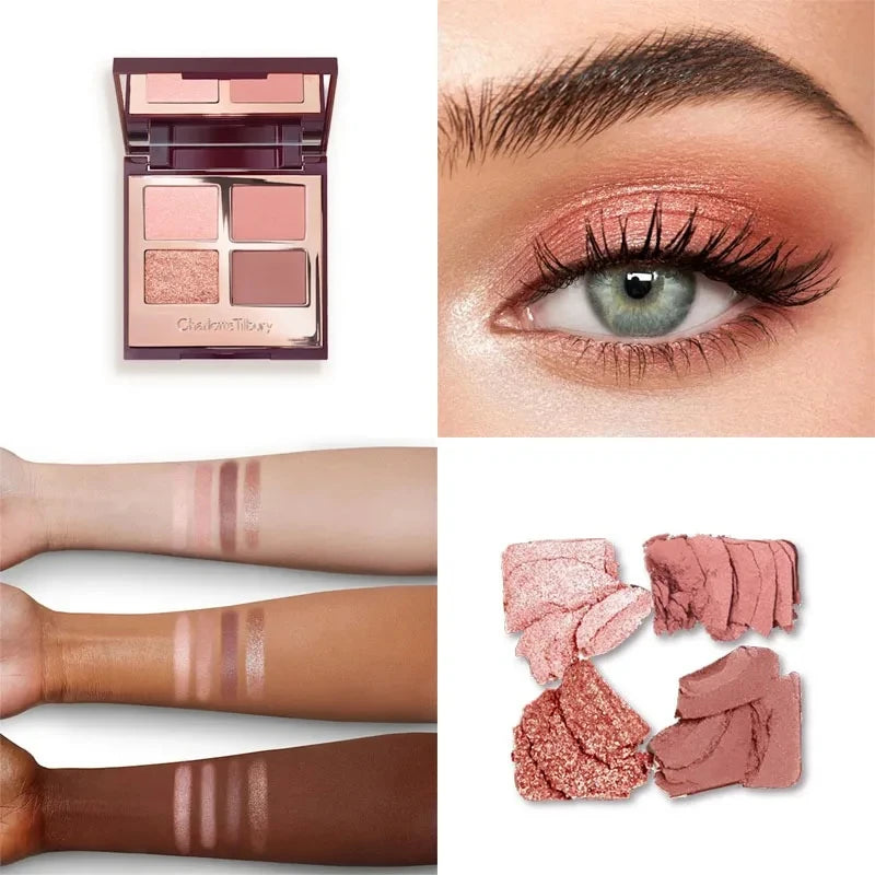 Collagen Lip Gloss & Eyeshadow Palette Set | Long-Lasting Matte & Hydrating Makeup
